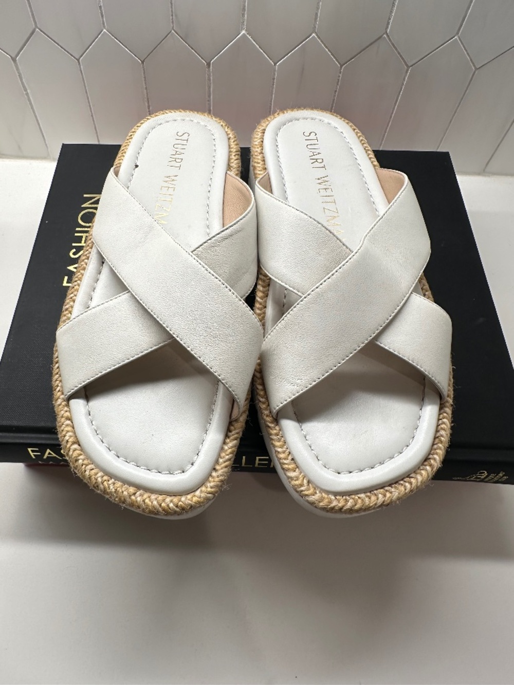 White Slides Sz  7.5